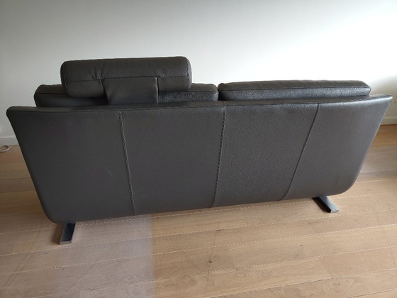 Image 1 of Leolux 3- en 2,5-zit in grijs kalfsleer