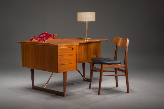 Image 1 of  Mid-Century Boomerang Desk in Teak by Peter Løvig Nielsen, Denmark, 1960s