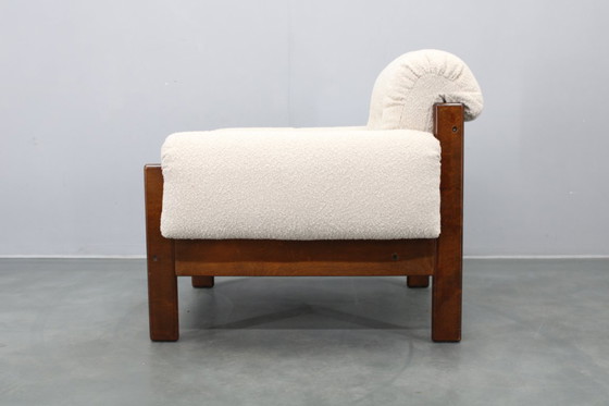 Image 1 of Poltrona Bouclé restaurata di metà secolo, Cecoslovacchia, anni '70