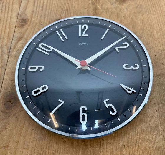 Image 1 of Orologio da parete vintage blu scuro di Metamec, anni '70