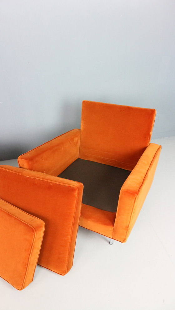 Image 1 of Paire de fauteuils 25 BC de Florence Knoll en velours, années 1950