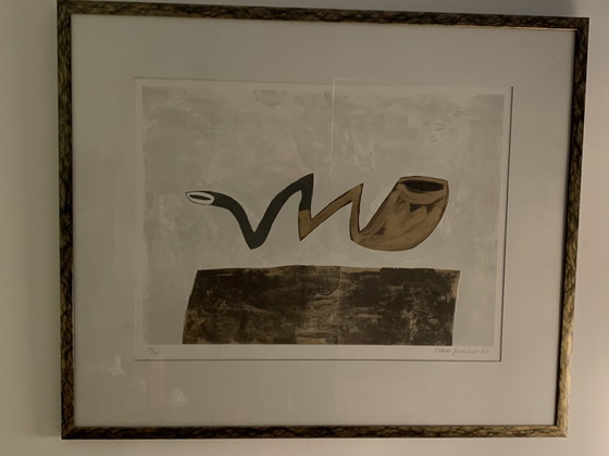 Image 1 of Lithographie de Klaas Gubbels, encadrée