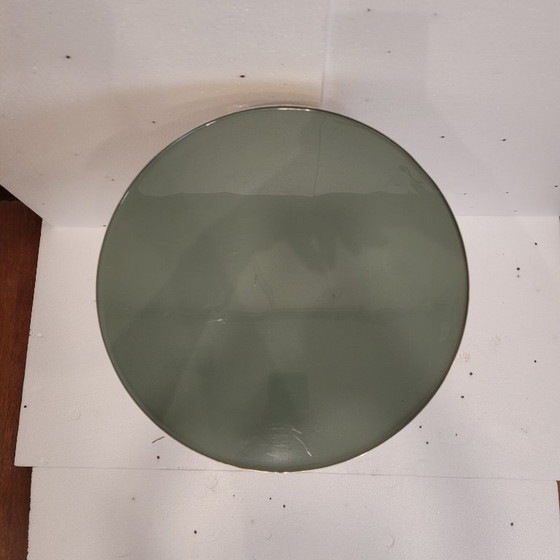 Image 1 of Tavolino laterale in giada lucida, alluminio e smalto, anni &#39;90 - Francia