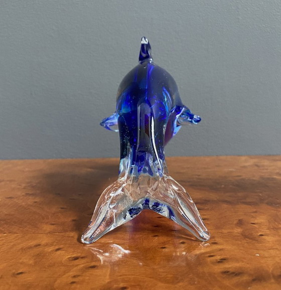 Image 1 of Delfino di vetro blu