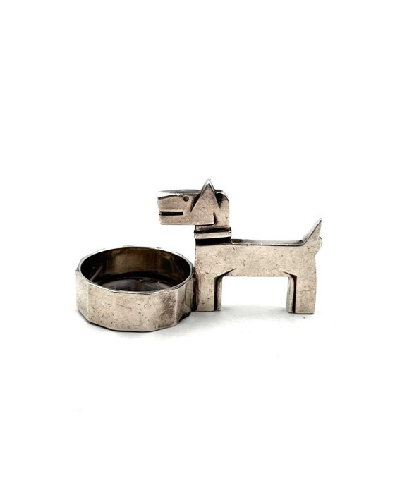 Image 1 of Posacenere piccolo Art Déco Ric & Mac placcato in argento, Edouard Marcel Sandoz, Gallia Christofle, Francia, anni '30