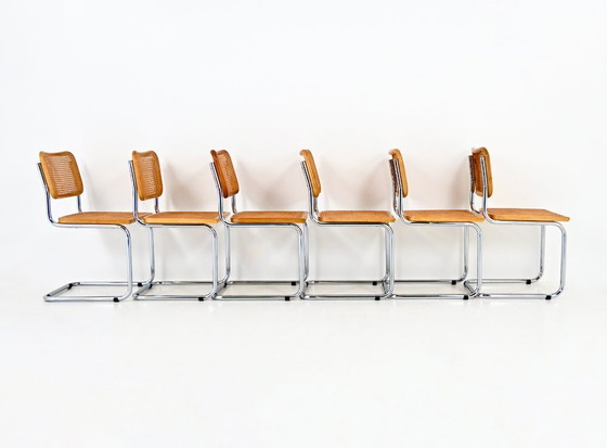 Image 1 of Sedie da pranzo stile B32 di Marcel Breuer, set da 6