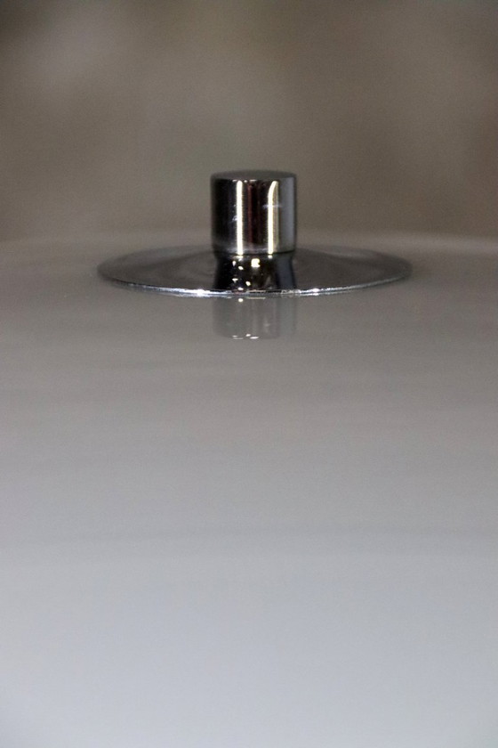 Image 1 of IKEA – Solist – Vintage Mushroom Desk lamp – B8802 – Black – Opal Glass