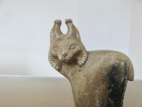 Scultura Animale in Pietra Lucida Rappresentante una Lince, anni '60 '70 – Sculture, Stone (photo 2 of 9)