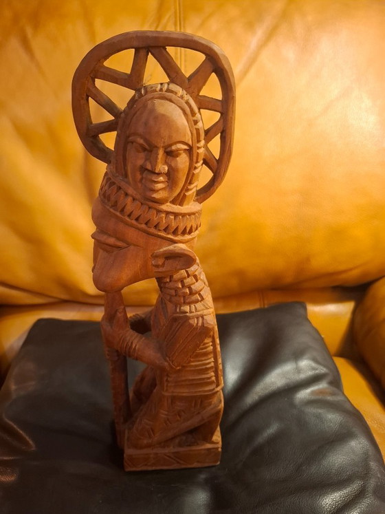Image 1 of Vintage 1987 signed A.A. FAKEYE statue 