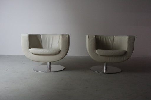 2x B&B Italia "Tulip" armchairs by Jeffrey Bernett