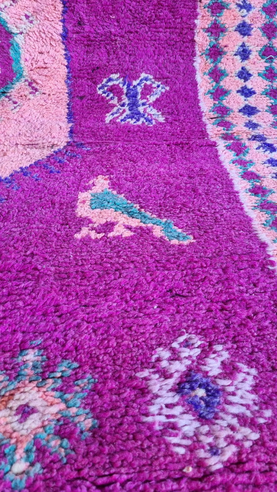 Image 1 of Vintage berber vloerkleed, marokaans tapijt paarse