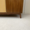 Midcentury vintage wardrobe linen cupboard hanging shelf detachable