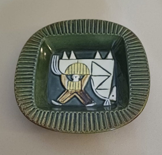 Plat Vide-Poche Harlekin – Lisa Larson Pour Gustavsberg, Années 1960 – Objets déco, Ceramic (photo 7 of 7)