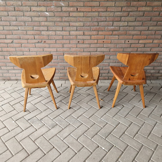 Image 1 of Jacob Kielland Brandt set of 3 x chair scandinavian 3 vintage chairs