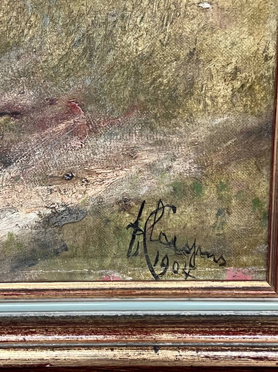 A. Claessens. Hunting landscape. – Paintings & Drawings, Canvas (photo 4 of 5)