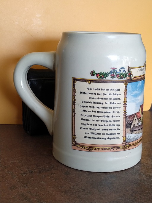 3 vecchi barattoli di birra originali, due con coperchio originale, l'ultimo è Rüde daheim/RHSpossed Gasse.