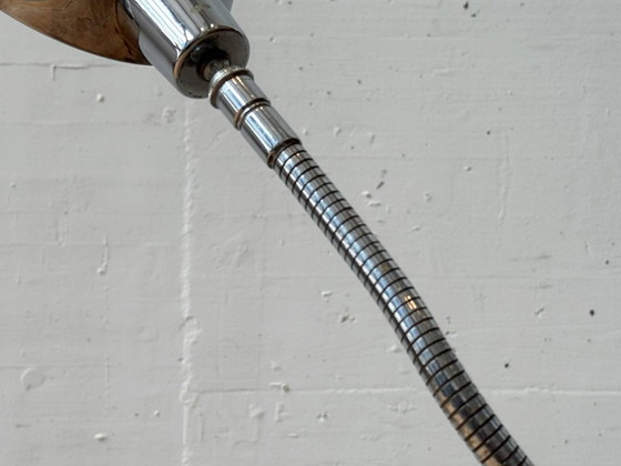 Image 1 of Space Age Chrome Clamp Lamp with Gooseneck, 1970s