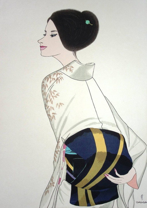 Kiichi Takasawa - Beauty with Obi Sash