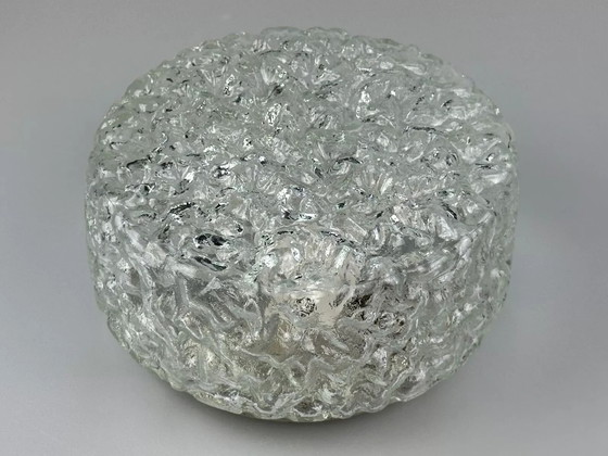 Image 1 of Lampada da soffitto anni &#39;60-&#39;70 Glashütte Limburg Germania Plafoniere in vetro e metallo