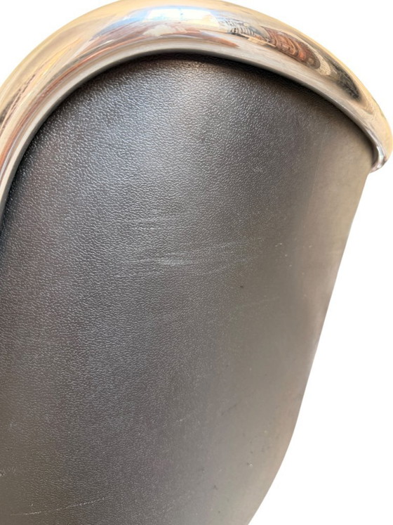 Image 1 of Authentic Charles Pollock Executive Desk Chair for Knoll - Black Leather