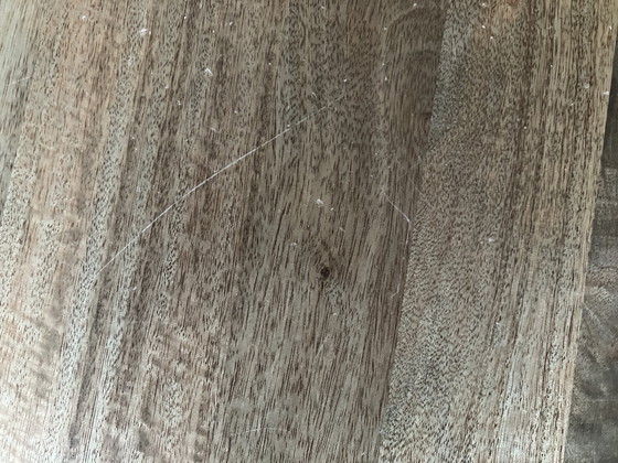 Image 1 of Large industrial dining table and benches 