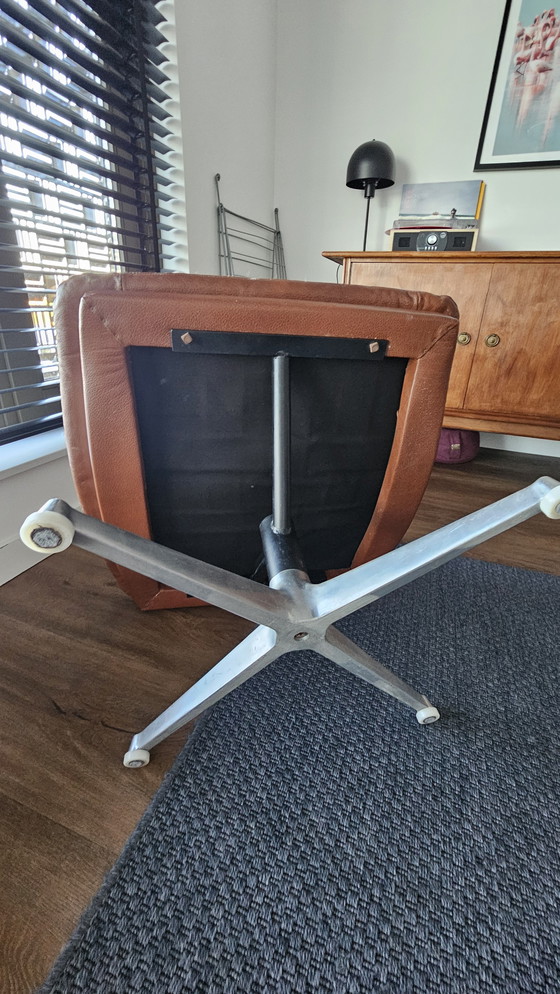 Image 1 of Set King Strässle Fauteuil / Lounge Chair Met Hocker