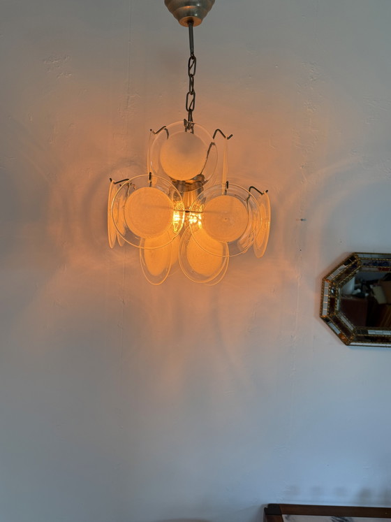 Image 1 of Vintage Murano glass pendant lamp, Gino Vistosi, Italy ‘70