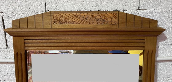 Image 1 of Specchio Art Déco con bordi smussati, risalente agli anni '30.