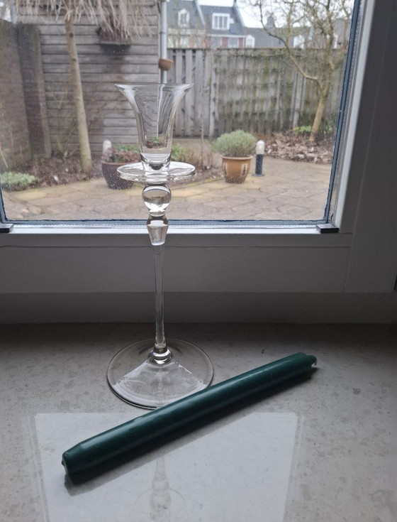 Bellissimo portacandele in vetro robusto su base.🕎 (photo 11 of 13)
