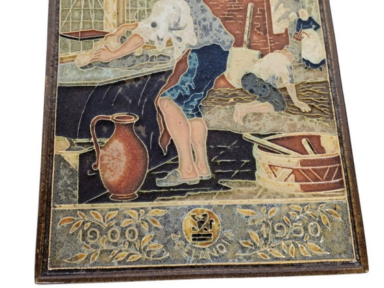 Image 1 of De Porceleyne Fles - Azulejo Cloisonné XL - Panadería Zeelandia - Años 50