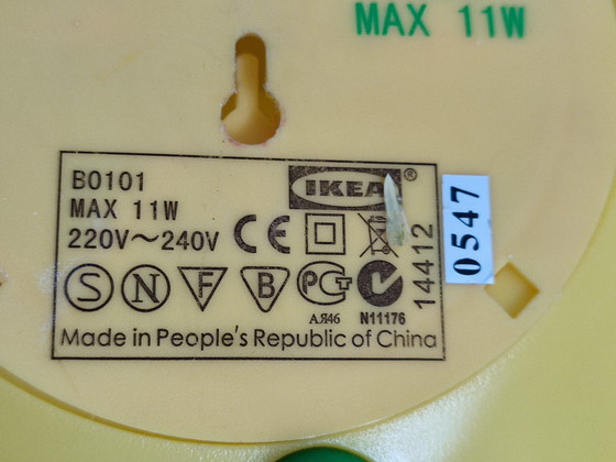 Image 1 of Lampada retrò Ikea Löv Vintage Ufo Giallo Verde