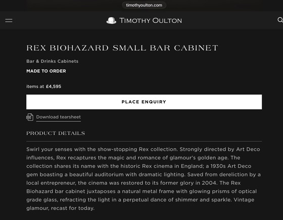 Exclusive REX BIOHAZARD SMALL BAR CABINET by Timothy Oulton – Liquor cabinets, Metal (photo 2 of 5)