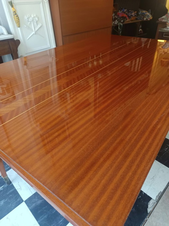 Table de salon mid-century vintage pieds compas – Tables de salle à manger, Bois (photo 8 of 14)