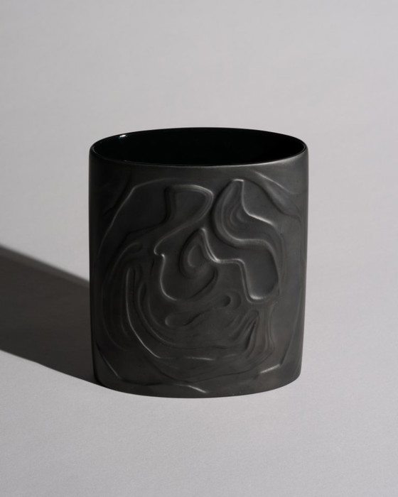 Image 1 of Rosenthal Porcelain Vase Duo Farideh Lashai & Werner Schreib Matte Black & White