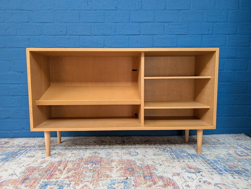 Bibliothèque basse vintage avec compartiment à revues, 1960, Borge Mogensen