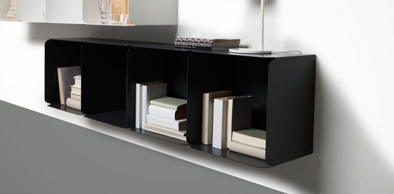 Image 1 of Gray Cabinet 160X40 Cm Design Nendo For Quodes - on legs