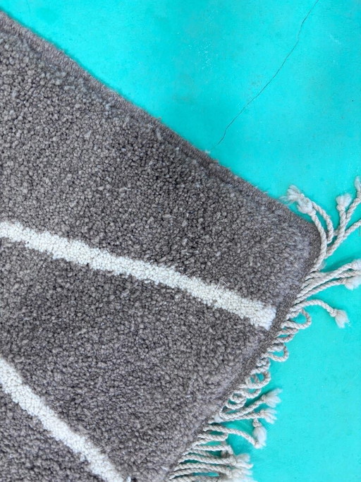 Tapis Beni Ouraine en laine naturelle tissé main traditionnelle 2/3 m – Aime Té, vloerkleden en tapijten (photo 2 of 10)