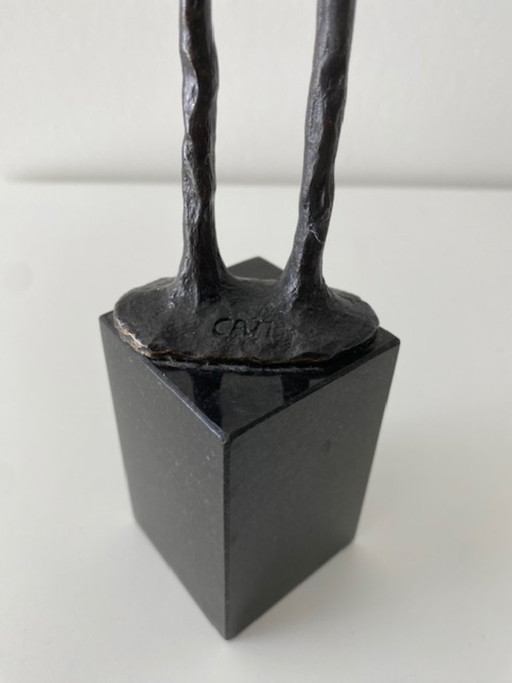 Bronze sculpture "Thank you" Corry Ammerlaan 31 cm high!