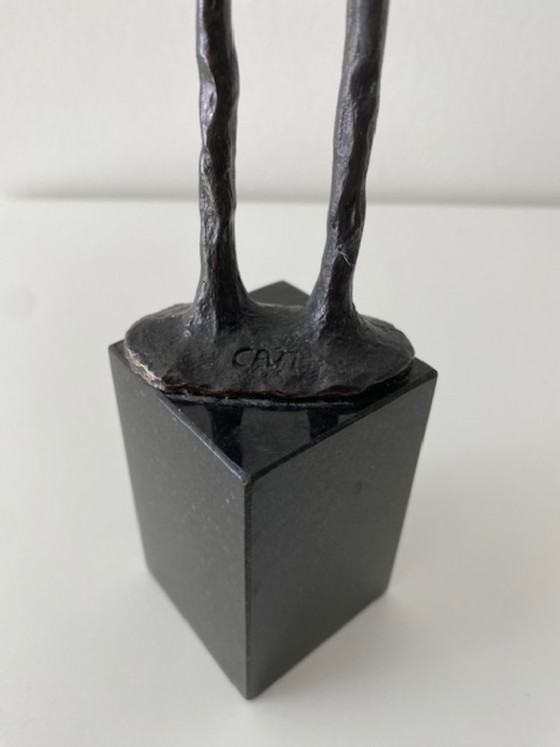 Image 1 of Bronze sculpture "Thank you" Corry Ammerlaan 31 cm high!