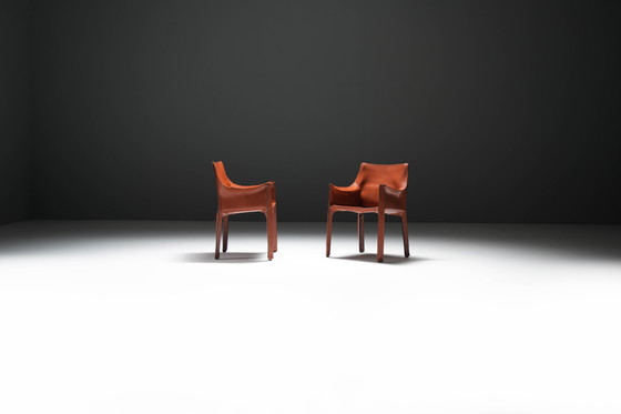 Image 1 of Poltrone Cab 413 (2) in pelle di Mario Bellini per Cassina.