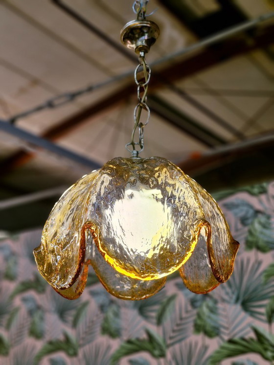Image 1 of Lampada a sospensione vintage in vetro di Murano italiano anni '70