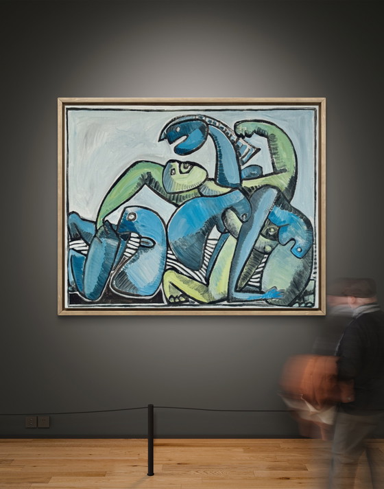 Image 1 of Gundi Falk (1966) Cubist Embrace - Large painting on canvas