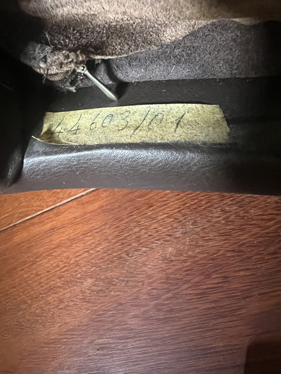 Image 1 of 1x Koningsstoel Collectie Bruin Leer Strässle Zwitserland