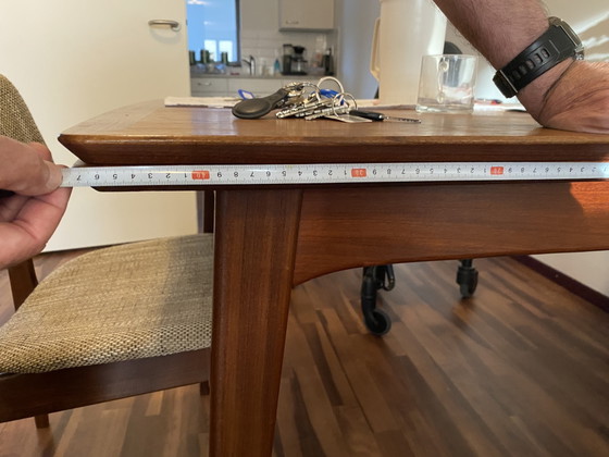 Image 1 of Mid-century teak table with extension leaves