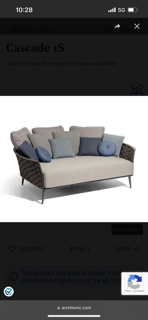 Lounge set Manutti model cascade
