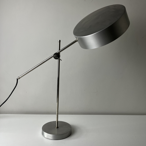 Bureau- of Tafellamp met 'Hengel' van Geanodiseerd Aluminium