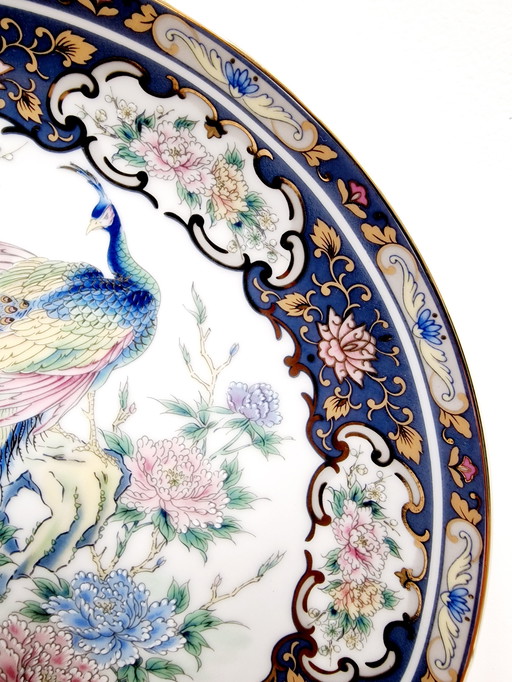 Tayo Antique Hand Painted Plate With Peacock