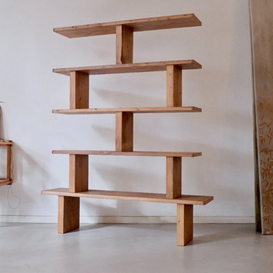 Image 1 of wabi-sabi boekenkast/plank/scherm, genummerd
