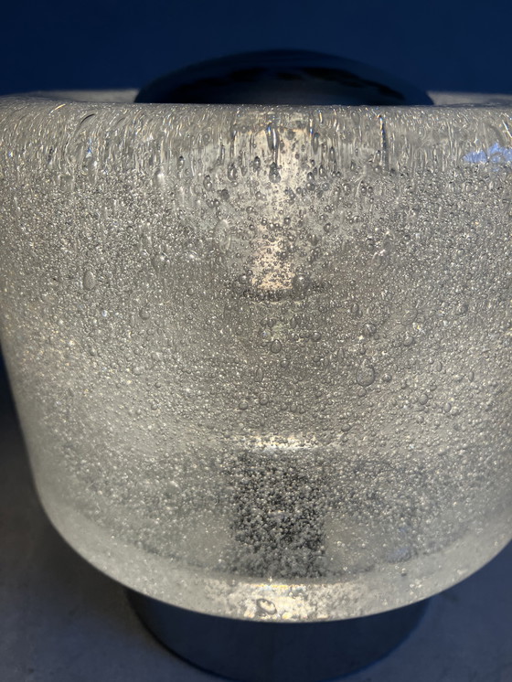 Image 1 of Peill and Putzler table lamp with thick bubble glass vintage
