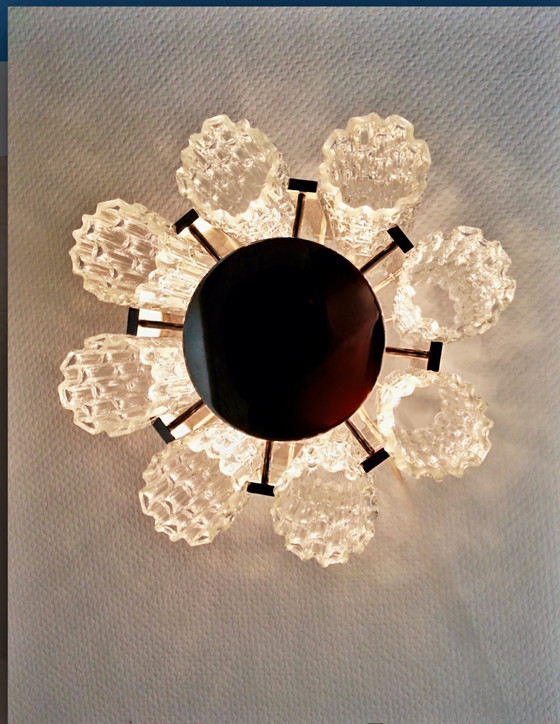 Image 1 of Doria leuchten vintage plafondlamp glas